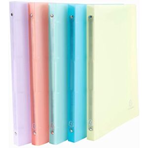 Exacompta Ref. 51170E Set of 5 flexible PP Chromaline binders 4 round rings diameter 15 mm Spine 20 mm External dimensions: 32 x 25 cm A4 file format 5 assorted colors Exacompta Ref. 51170E Set of 5 flexible PP Chromaline binders 4 round rings diameter 15 mm Spine 20 mm External dimensions: 32 x 25 cm A4 file format 5 assorted colors