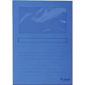 Exacompta Ref 50102E Forever Collection Window Folders 220 x 310mm in Size, Suitable for A4 Documents, 120gsm Recycled Board Bright Blue (Pack of 100) Exacompta Ref 50102E Forever Collection Window Folders 220 x 310mm in Size, Suitable for A4 Documents, 120gsm Recycled Board Bright Blue (Pack of 100)
