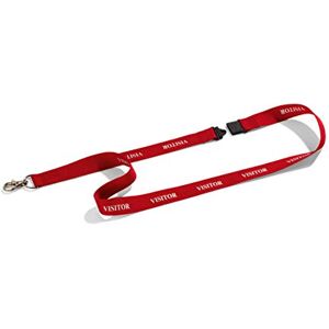 Durable Textile Lanyard Red with "VISITOR" Printed Directly Onto SurFace Pack of 10 Includes Safety Release Holds a Variety of Badges and Passes,44 x 2 cm Durable Textile Lanyard Red with "VISITOR" Printed Directly Onto SurFace Pack of 10 Includes Safety Release Holds a Variety of Badges and Passes,44 x 2 cm