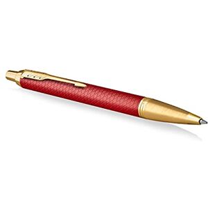 PARKER IM Ballpoint Pen Premium Red Lacquer with Gold Trim Medium Point with Blue Ink Refill Gift Box PARKER IM Ballpoint Pen Premium Red Lacquer with Gold Trim Medium Point with Blue Ink Refill Gift Box