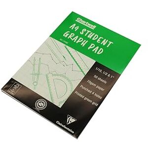 Clairefontaine Ref J104BZ Chartwell Graph Pad (Contains 50 Sheets) A4 (210 x 297mm) Sized, 1/10, 1/2 & 1 Inch Square Rulings, 70gsm Punched Paper, FSC-Certified Clairefontaine Ref J104BZ Chartwell Graph Pad (Contains 50 Sheets) A4 (210 x 297mm) Sized, 1/10, 1/2 & 1 Inch Square Rulings, 70gsm Punched Paper, FSC-Certified