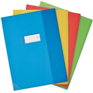 Oxford 50 A4 Notebook Covers with Flap Strong Line PVC Translucent 15/100th Assorted Colours Oxford 50 A4 Notebook Covers with Flap Strong Line PVC Translucent 15/100th Assorted Colours