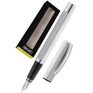 Online Fountain Pen Vision Silver made of aluminum Iridium nib medium Suitable for standard ink cartridges and converters Pen in gift box Online Fountain Pen Vision Silver made of aluminum Iridium nib medium Suitable for standard ink cartridges and converters Pen in gift box