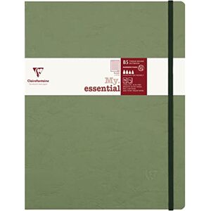 Clairefontaine 794463C Age Bag Collection MyEssential Green Stitched Elastic Notebook B5 19x25cm 192 Lined Numbered Pages 90g Ivory Paper Glossy Leather Grain Card Cover Clairefontaine 794463C Age Bag Collection MyEssential Green Stitched Elastic Notebook B5 19x25cm 192 Lined Numbered Pages 90g Ivory Paper Glossy Leather Grain Card Cover
