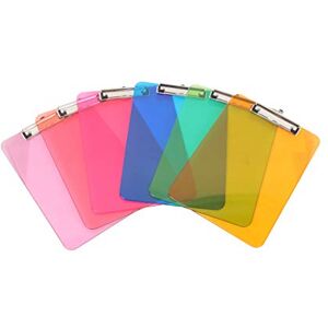 Amazon Basics Plastic Clipboards, Pack of 6, Letter, Assorted Color Amazon Basics Plastic Clipboards, Pack of 6, Letter, Assorted Color