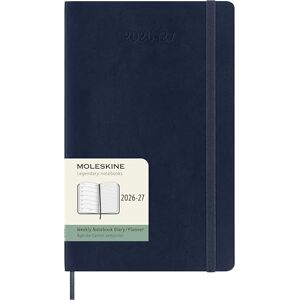 Moleskine 18 Monate Wochen Notizkalender 2026/2027, Large/A5, 1 Wo = 1 Seite, rechts linierte Seite, Weicher Einband, Saphir Moleskine 18 Monate Wochen Notizkalender 2026/2027, Large/A5, 1 Wo = 1 Seite, rechts linierte Seite, Weicher Einband, Saphir