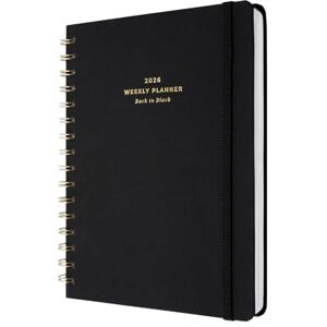 Kokonote Diary 2026 Week To View Back To Black Weekly Planner 2026 With Diary Stickers, Pocket, Bookmarks, January 2026 December 2026 Aesthetic Stationery Gifts For Women & For Men Kokonote Diary 2026 Week To View Back To Black Weekly Planner 2026 With Diary Stickers, Pocket, Bookmarks, January 2026 December 2026 Aesthetic Stationery Gifts For Women & For Men