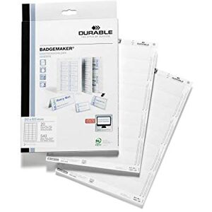 Durable BADGEMAKER Inserts 30 x 60mm Pack of 540 Inserts Printable Name Badge Inserts Create Professional Badges In Minutes Durable BADGEMAKER Inserts 30 x 60mm Pack of 540 Inserts Printable Name Badge Inserts Create Professional Badges In Minutes