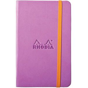 Rhodia 118651C Lilac Rigid Notebook A6 Lined 192 pages Ivory Clairefontaine Paper 90 g/m Bookmark, Elastic Closure Faux Leather Cover rama Collection Rhodia 118651C Lilac Rigid Notebook A6 Lined 192 pages Ivory Clairefontaine Paper 90 g/m Bookmark, Elastic Closure Faux Leather Cover rama Collection