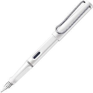 Lamy safari white Fountain Pen with ergonomic grip & polished Left-Handed steel nib (LH) in size M ideal for any Writing & Calligraphy including T 10 blue cartridge Lamy safari white Fountain Pen with ergonomic grip & polished Left-Handed steel nib (LH) in size M ideal for any Writing & Calligraphy including T 10 blue cartridge