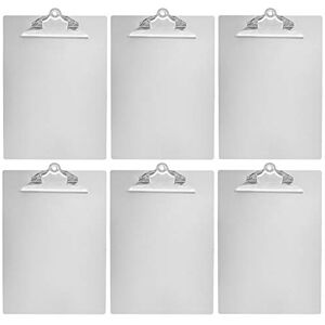 Amazon Basics Aluminum Clipboard, Letter Size, Standard Clip, 6-Pack, Silver Amazon Basics Aluminum Clipboard, Letter Size, Standard Clip, 6-Pack, Silver