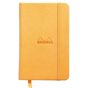 Rhodia 118568C Rigid Notebook Webnotebook Orange A6 Dotted Dot 192 pages Clairefontaine Ivory Paper 90 g/m Bookmark, Elastic Closure Faux Leather Cover Rhodia 118568C Rigid Notebook Webnotebook Orange A6 Dotted Dot 192 pages Clairefontaine Ivory Paper 90 g/m Bookmark, Elastic Closure Faux Leather Cover