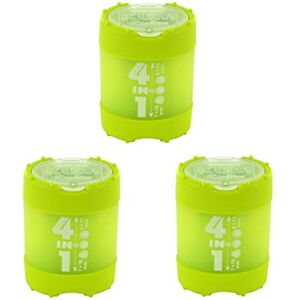 KUM AZ1028316-G Pencil Sharpener with Container 4-in-1 Green Pack of 3 with Click Clack Closure Plastic KUM AZ1028316-G Pencil Sharpener with Container 4-in-1 Green Pack of 3 with Click Clack Closure Plastic