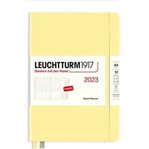 LEUCHTTURM1917 365988 Weekly Planner Medium (A5) 2023, 12 Months, Vanilla, English LEUCHTTURM1917 365988 Weekly Planner Medium (A5) 2023, 12 Months, Vanilla, English