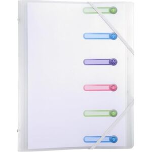 Exacompta Ref 56177E Box of 10 Chromaline File Boxes 3 Flaps with Elastic Bands and Cut-Out Windows PP Cover and Interior 6 compartments Size 25x32cm A4 colourless Exacompta Ref 56177E Box of 10 Chromaline File Boxes 3 Flaps with Elastic Bands and Cut-Out Windows PP Cover and Interior 6 compartments Size 25x32cm A4 colourless