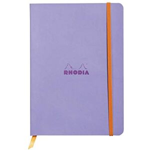 Rhodia 117409C Iris Soft Notebook A5 Lined 160 pages Ivory Clairefontaine Paper 90 g/m Bookmark, Elastic Closure Faux Leather Cover rama Collection Rhodia 117409C Iris Soft Notebook A5 Lined 160 pages Ivory Clairefontaine Paper 90 g/m Bookmark, Elastic Closure Faux Leather Cover rama Collection