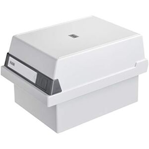 HAN 967-11, Card filing box A7 landscape. Innovative, attractive design holds 800 cards, readjustable lid supplied with large inscription label, light-grey HAN 967-11, Card filing box A7 landscape. Innovative, attractive design holds 800 cards, readjustable lid supplied with large inscription label, light-grey