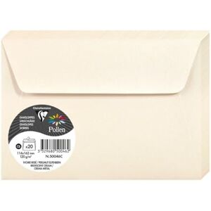 Clairefontaine 50046C Iridescent Cream Paper Pack of 20 Self-Adhesive Envelopes C6 11,4x16,2cm 120g Invitation Events Correspondence Pollen Range Premium Clairefontaine 50046C Iridescent Cream Paper Pack of 20 Self-Adhesive Envelopes C6 11,4x16,2cm 120g Invitation Events Correspondence Pollen Range Premium