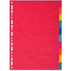 Exacompta Ref 2110E Cardboard of 25 dividers in Bright Recycled Colour Card 220 g/m2 with 10 Neutral tabs Format to File A4 Maxi Dimensions 24.5 x 29.7 cm Exacompta Ref 2110E Cardboard of 25 dividers in Bright Recycled Colour Card 220 g/m2 with 10 Neutral tabs Format to File A4 Maxi Dimensions 24.5 x 29.7 cm