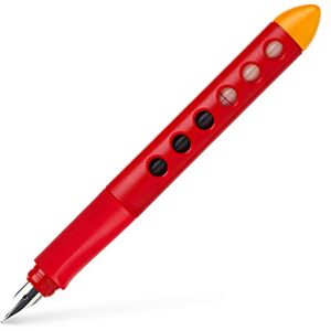 Faber Scribolino 149862 School Fountain Pen for Left-Handed Users, Red, Pack of 1 Faber Scribolino 149862 School Fountain Pen for Left-Handed Users, Red, Pack of 1