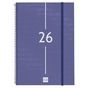 Finocam Spiral Agenda 2026 Week to View Horizontal January December (12 months) A4 Yearly Planner 2026 with Rubber Polypropylene Cover Spiral Year Blue Catalan Finocam Spiral Agenda 2026 Week to View Horizontal January December (12 months) A4 Yearly Planner 2026 with Rubber Polypropylene Cover Spiral Year Blue Catalan