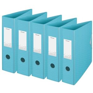 Esselte Lever Arch File, 500 Sheet Capacity, 82mm Spine, Lightweight A4 Folder, Home/Office Use, Embossed Pattern, Colour'Breeze Range, Blue, 626217 Esselte Lever Arch File, 500 Sheet Capacity, 82mm Spine, Lightweight A4 Folder, Home/Office Use, Embossed Pattern, Colour'Breeze Range, Blue, 626217