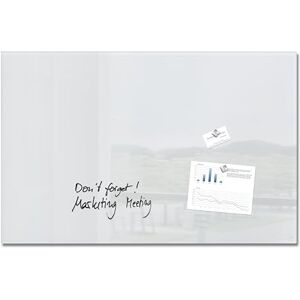 Sigel GL141 Premium Glass magnetic Board / White Board, glossy surface, 100 x 65 cm, easy mounting, super White Artverum Sigel GL141 Premium Glass magnetic Board / White Board, glossy surface, 100 x 65 cm, easy mounting, super White Artverum