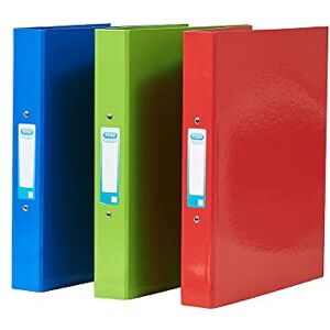 Elba A4 Ring Binder Red, Green, Blue Pack of 3 Elba A4 Ring Binder Red, Green, Blue Pack of 3