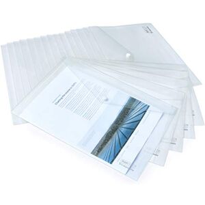 Rapesco 1587 ECO Popper Wallets, Foolscap / A4+, Clear Transparent, Pack of 20 Rapesco 1587 ECO Popper Wallets, Foolscap / A4+, Clear Transparent, Pack of 20