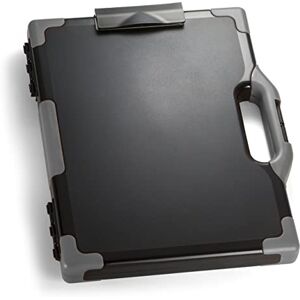 Officemate OIC Carry All Clipboard Storage Box, Letter/Legal Size, Black and Gray (83324), 1, 16" x 13" x 2 Officemate OIC Carry All Clipboard Storage Box, Letter/Legal Size, Black and Gray (83324), 1, 16" x 13" x 2