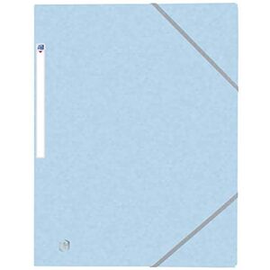 Oxford Pack of 50 3 Flap Top File + A4 Elasticated Cover for Cards Pastel Blue Oxford Pack of 50 3 Flap Top File + A4 Elasticated Cover for Cards Pastel Blue