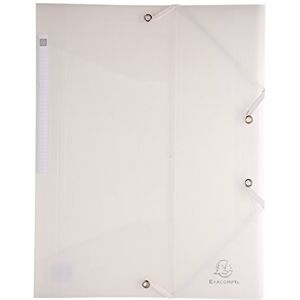 Exacompta Ref 55860E Chromaline Collection Elasticated 3-Flap Folders Suitable for Storing A4 Documents, 0.5mm Polypropylene, Spine Label Translucent Clear (Pack of 10) Exacompta Ref 55860E Chromaline Collection Elasticated 3-Flap Folders Suitable for Storing A4 Documents, 0.5mm Polypropylene, Spine Label Translucent Clear (Pack of 10)