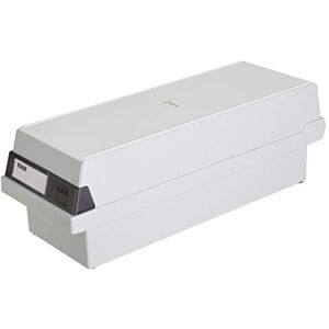 HAN 957-11, Card filing box A7 landscape. Innovative, attractive design holds 1,300 cards, readjustable lid supplied with large inscription label, light-grey HAN 957-11, Card filing box A7 landscape. Innovative, attractive design holds 1,300 cards, readjustable lid supplied with large inscription label, light-grey