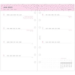 Filofax Personal Confetti Week to View Diary 2023, White (23-68491) Filofax Personal Confetti Week to View Diary 2023, White (23-68491)