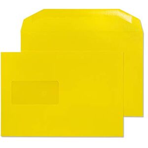 Blake Creative Colour C5+ 162 x 235 mm 120 gsm Mailer Gummed Window Envelopes (803MW) Banana Yellow Pack of 500 Blake Creative Colour C5+ 162 x 235 mm 120 gsm Mailer Gummed Window Envelopes (803MW) Banana Yellow Pack of 500
