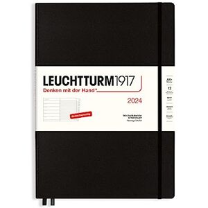 LEUCHTTURM1917 367693 Weekly Calendar & Notebook Master (A4+) 2024, with Extra Book for Addresses and Anniversaries, Black, German, 12 Months LEUCHTTURM1917 367693 Weekly Calendar & Notebook Master (A4+) 2024, with Extra Book for Addresses and Anniversaries, Black, German, 12 Months
