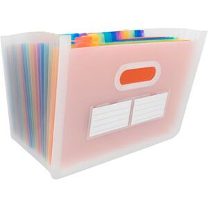 Idena 11125 Document Folder A4 Plastic Expanding File in Transparent with 24 Coloured Compartments Flexible Sorting Folder with Labelling Labels Idena 11125 Document Folder A4 Plastic Expanding File in Transparent with 24 Coloured Compartments Flexible Sorting Folder with Labelling Labels