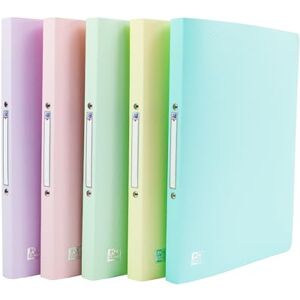 Oxford Flexible A4 Pastel Ring Binders, 20mm Compact Spine, Lightweight Plastic Folders for Students & Office, Pack of 5 (Purple, Pink, Green, Yellow, Blue) Oxford Flexible A4 Pastel Ring Binders, 20mm Compact Spine, Lightweight Plastic Folders for Students & Office, Pack of 5 (Purple, Pink, Green, Yellow, Blue)