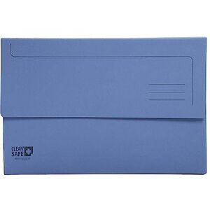 Exacompta Ref 47222E Clean Safe Anti-Microbial Foolscap Document Wallets Suitable for A4 Documents, 400gsm Pressboard, FSC-Certified Blue (Pack of 5) Exacompta Ref 47222E Clean Safe Anti-Microbial Foolscap Document Wallets Suitable for A4 Documents, 400gsm Pressboard, FSC-Certified Blue (Pack of 5)