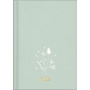 rido/idé Young Line Book Calendar (2025) "Wild Flowers", 2 Pages = 1 Week, A5, 160 Pages, Linen Cover, Mint rido/idé Young Line Book Calendar (2025) "Wild Flowers", 2 Pages = 1 Week, A5, 160 Pages, Linen Cover, Mint