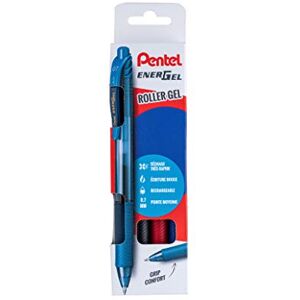 Pentel Energel BL107 Retractable Gel Ink Rollerball Pen Medium Tip 0.7mm Black Midnight Blue Red Pack of 4 Pentel Energel BL107 Retractable Gel Ink Rollerball Pen Medium Tip 0.7mm Black Midnight Blue Red Pack of 4