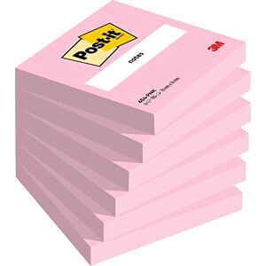 Post-it Notes, Pink, Pack of 6 Pads, 76 mm x 76 mm, 100 Sheets per Pad Extra Sticky Notes for Walls, Monitors and Fridge Post-it Notes, Pink, Pack of 6 Pads, 76 mm x 76 mm, 100 Sheets per Pad Extra Sticky Notes for Walls, Monitors and Fridge