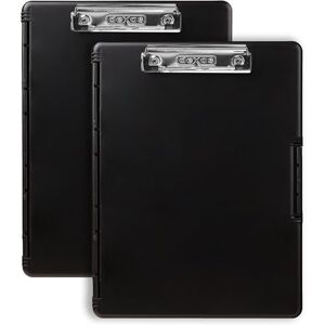 Dexas Slimcase2 Storage Clipboard-2 Pack with Side Opening, Black with Chrome Clip. Organize in Style for Home, School, Work, or Trades. Ideal for Teachers, Nurses, Students, Homeschool. Dexas Slimcase2 Storage Clipboard-2 Pack with Side Opening, Black with Chrome Clip. Organize in Style for Home, School, Work, or Trades. Ideal for Teachers, Nurses, Students, Homeschool.