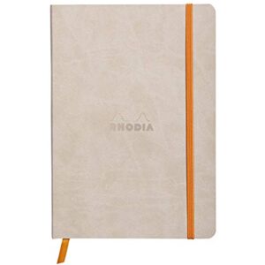 Rhodia 117405C Beige Flexible Notebook A5 Lined 160 pages Ivory Clairefontaine Paper 90 g/m Bookmark, Elastic Closure Faux Leather Cover rama Collection Rhodia 117405C Beige Flexible Notebook A5 Lined 160 pages Ivory Clairefontaine Paper 90 g/m Bookmark, Elastic Closure Faux Leather Cover rama Collection