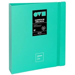 Grafoplás Grafoplas A4 Ring Binder 4 D Rings 40 mm Minimal Unequal Mint 360 Opening Durable and Ultralight Polyfoam Recyclable Perfect for Archiving School and Office Documents Grafoplás Grafoplas A4 Ring Binder 4 D Rings 40 mm Minimal Unequal Mint 360 Opening Durable and Ultralight Polyfoam Recyclable Perfect for Archiving School and Office Documents