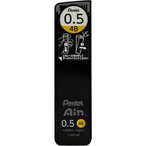 Pentel Ain Leads Refill 0.5mm 4B Pack of 12 Pentel Ain Leads Refill 0.5mm 4B Pack of 12