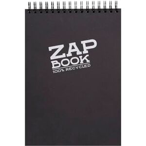 Clairefontaine Ref 8363C Zap Book Recycled Wirebound Sketch Book (160 Pages) A4 (210 x 297mm), 80gsm Recycled Paper, Acid Free, pH Neutral Black Cover Clairefontaine Ref 8363C Zap Book Recycled Wirebound Sketch Book (160 Pages) A4 (210 x 297mm), 80gsm Recycled Paper, Acid Free, pH Neutral Black Cover