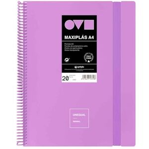 Grafoplás Grafoplas A4 Plastic Sleeve Folders 20 Transparent Linings Rigid Polyfoam Covers Durable and Ultralight Lavender PVC Spiral Minimal Uniqual Perfect for Documents Grafoplás Grafoplas A4 Plastic Sleeve Folders 20 Transparent Linings Rigid Polyfoam Covers Durable and Ultralight Lavender PVC Spiral Minimal Uniqual Perfect for Documents