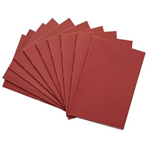 Rhino A4 Exercise Books, 80-Page / 6mm Lined with Margin Paper Notebook, 10-Pack, Office & School Stationery Supplies, Red Rhino A4 Exercise Books, 80-Page / 6mm Lined with Margin Paper Notebook, 10-Pack, Office & School Stationery Supplies, Red