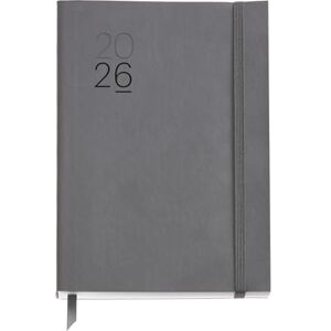 Miquelrius 2026 Week to View Diary, Similar A5+ (155 x 213 mm), Weekly Planning, Flexible Cover Imitation Leather Stitched, Paper 80 g/m², ES-EN-PT, Grey Miquelrius 2026 Week to View Diary, Similar A5+ (155 x 213 mm), Weekly Planning, Flexible Cover Imitation Leather Stitched, Paper 80 g/m², ES-EN-PT, Grey